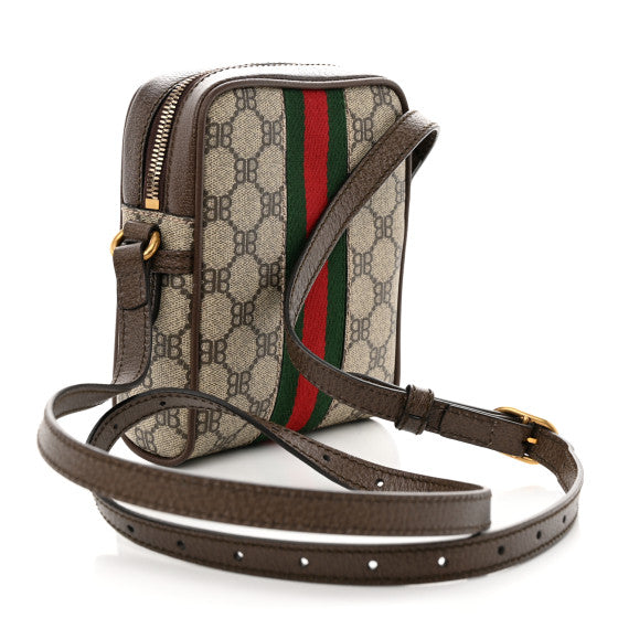 GUCCI X BALENCIAGA Monogram Messenger Beige Bag